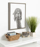 Sylvie Curly Alpaca 18x24 Gray Framed Canvas Wall Art by Simon Te Tai