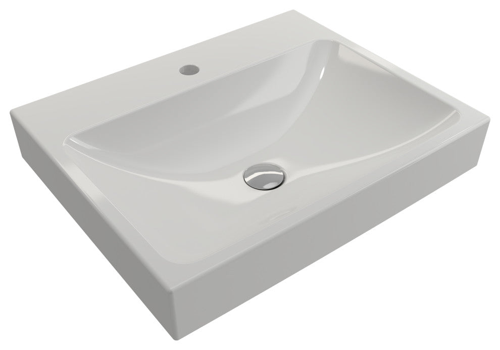 BOCCHI 1077-001-0126 Scala Arch 23.75 Wall-Mounted Fireclay Sink In White