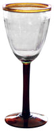 EIGHT OUNCE WINE GLASS WITH AMBER RIM