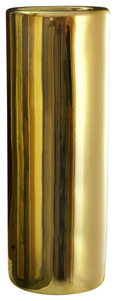 24" Solid Gold Porcelain Umbrella Stand