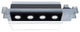 Silo LED Multiple Four-Light non-IC Airtight Housing, Light 3000K, White Black