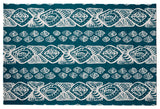 Tribal Geo Rug, Blue, 4'x6'
