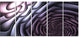 Purple Flower Shaped Fractal Art, Abstract Wall Art Canvas, 60"x28", 5 Panels