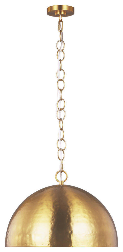Whare Large Pendant, Burnished Brass