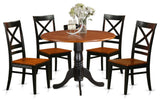 Dlqu5-Bch-W 5 Pc Kitchen Table Set -Dining Table And 4 Wooden Kitchen Chairs