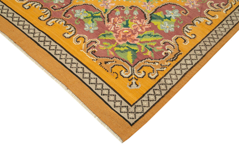 Rug N Carpet - Handmade Moldovian 6' 1'' x 10' 3'' Vintage Floral Kilim Rug