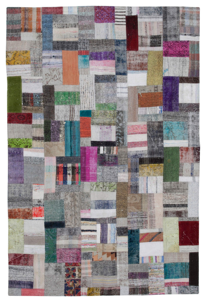 Rug N Carpet - Handmade Oriental 6' 6'' x 9' 11'' Vintage Patchwork Kilim Rug