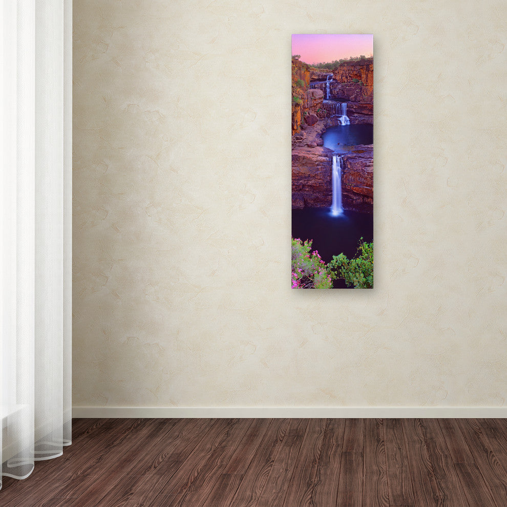 'Red Rock Cascade' Canvas Art by John Xiong