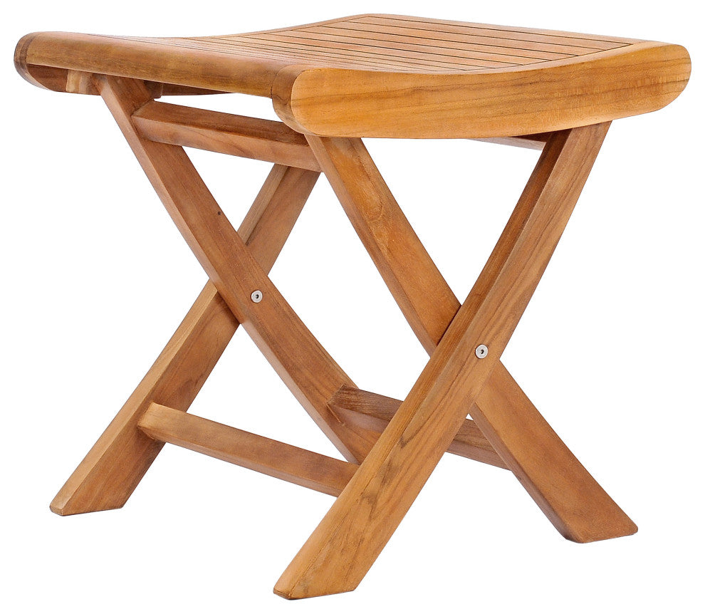 Teak Wood Italy Footstool / Side Table, made from A-Grade Teak Wood