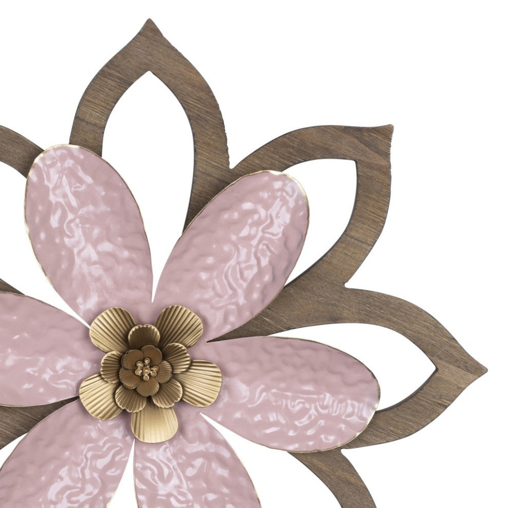 Pink Layered Floral Wall D"cor