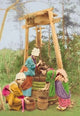 Washing Rice at the Well - Framed Paper Poster 20" x 30"