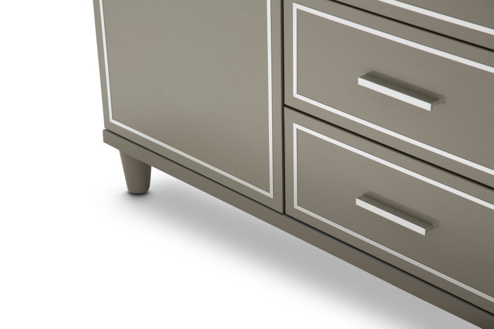 Urban Place Dresser With Mirror, Dove Gray