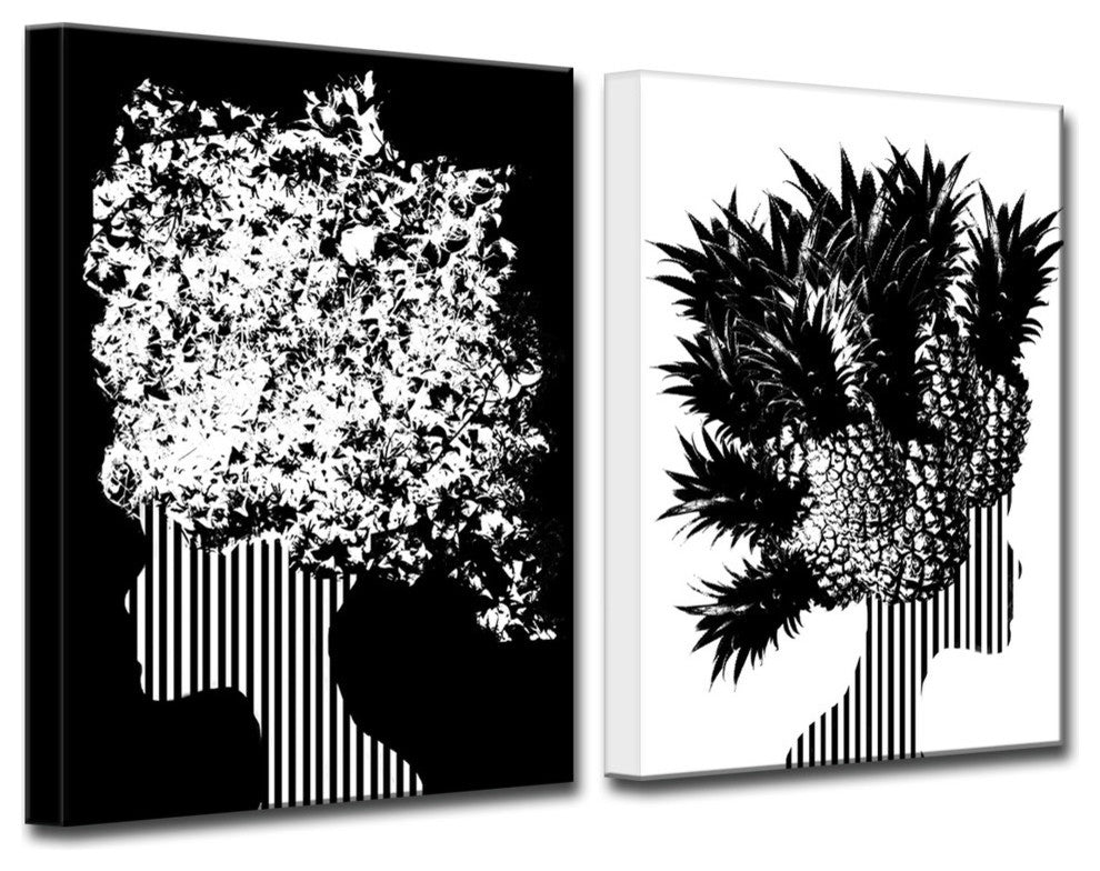 Wrapped Canvas 'Mod Swag I' 2-Piece Wall Decor Set, 20"x30"