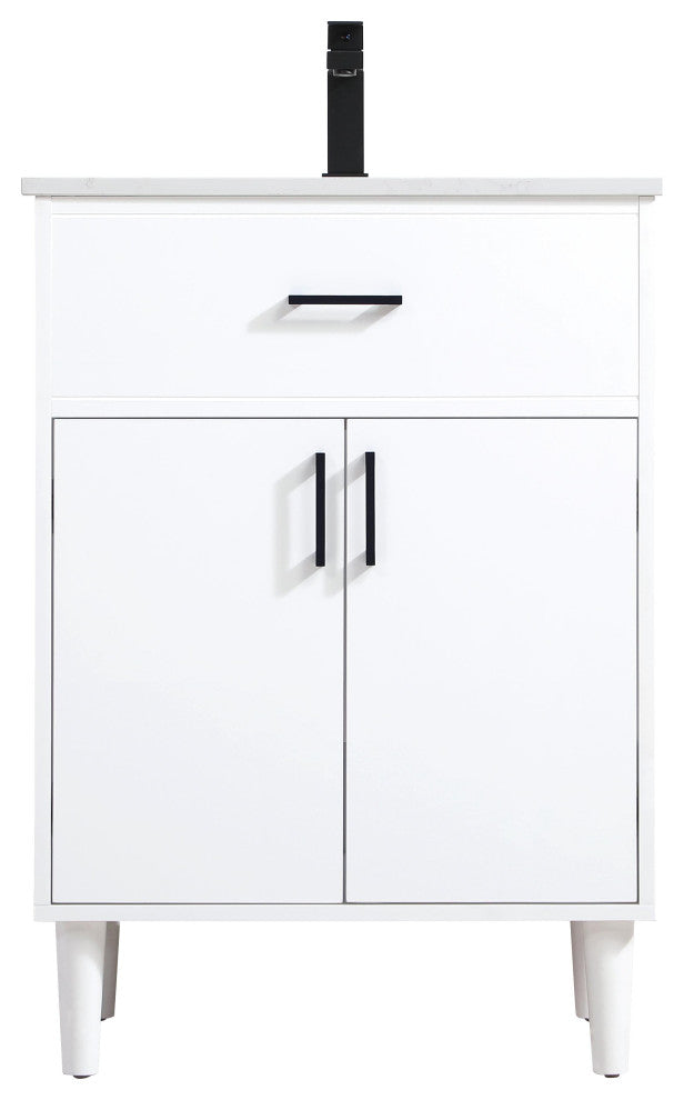 Home Living 24" Single Bathroom Vanity, White