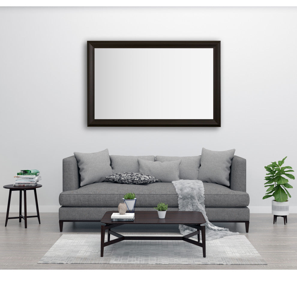 Woodford Framed Wall Mirror, Walnut, 20" X 54"