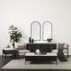 Giovanna Black Metal Frame Arched Rectangular Wall Mirror, 49" x 24"