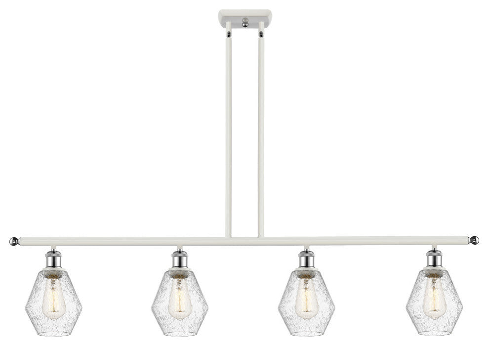 Innovations 516-4I-WPC-G654-6-LED 4-Light Island Light, White, Polished Chrome