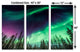 Aurora Borealis, Northern Lights, 3-Panel Canvas Print Wall Art, 45"x30"