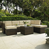 Palm Harbor Outdoor Wicker Coffee Sectional Table