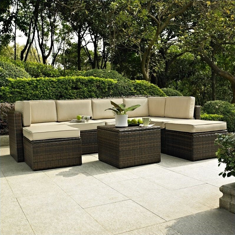 Palm Harbor Outdoor Wicker Coffee Sectional Table