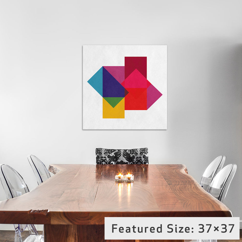 "Modern Art- Study of Colors" by 5by5collective, 37x37x1.5"