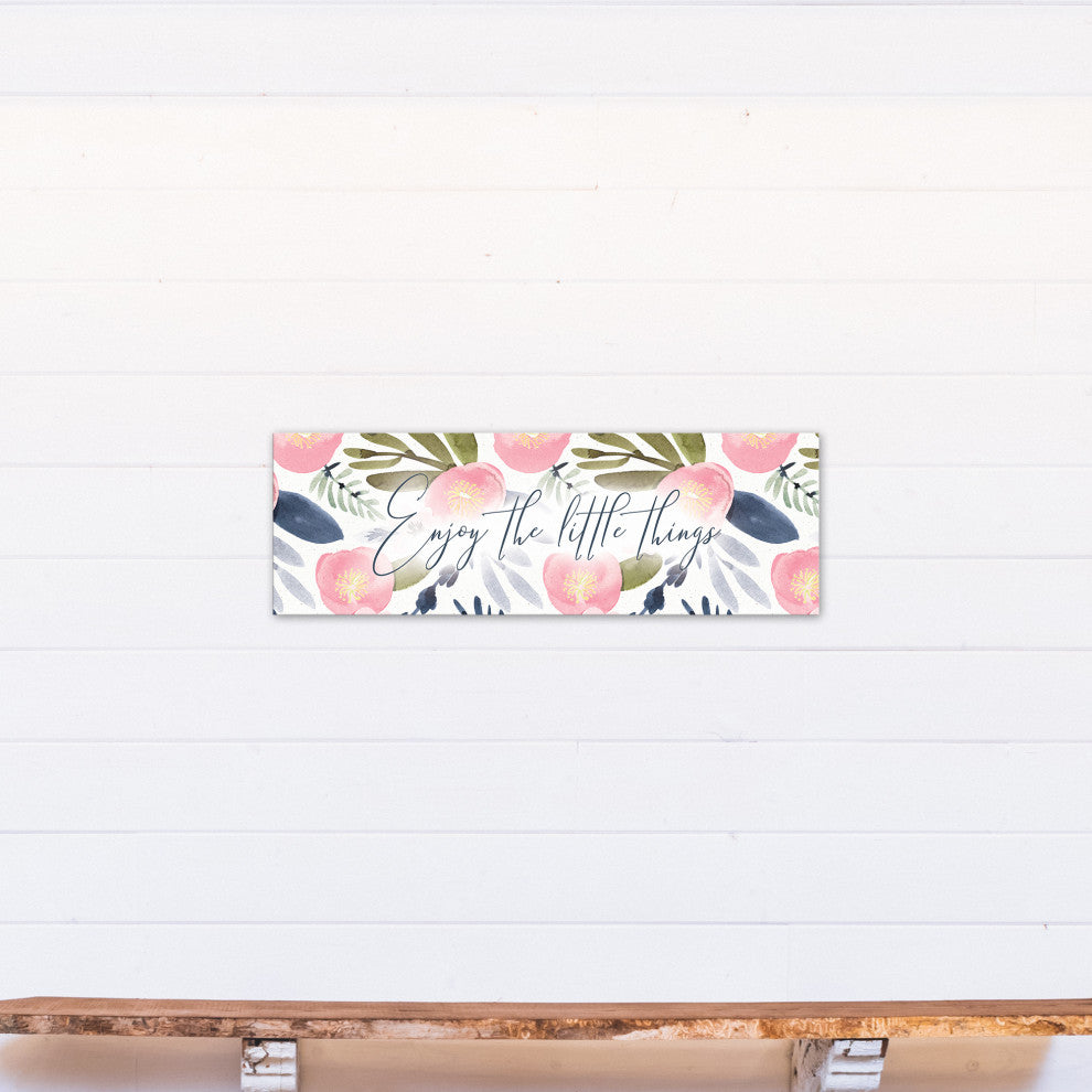 Enjoy the Little Things 12x36 Canvas Wall Art