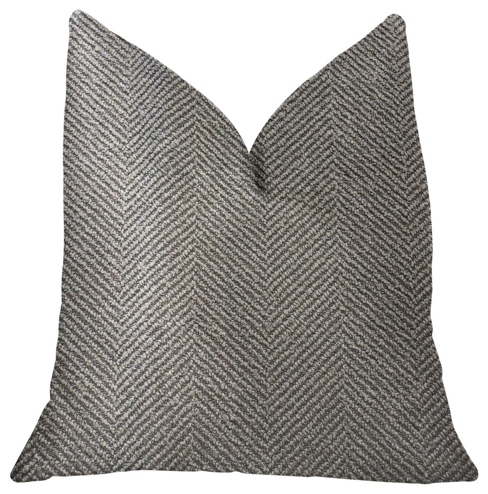 New Wave Hillside Brown Luxury Throw Pillow, 16"x16"