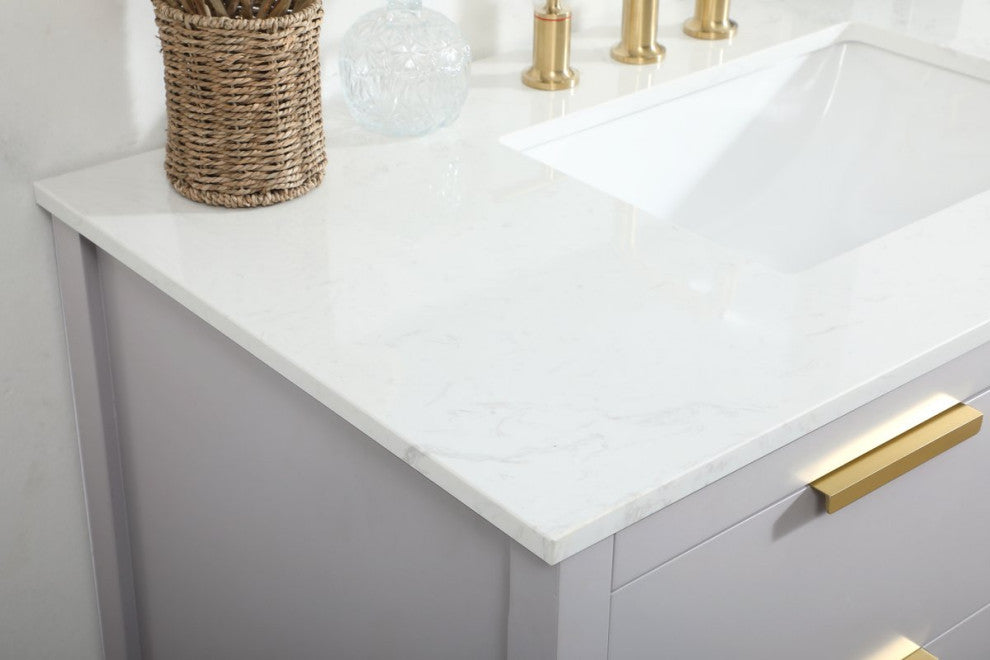 Louie 42" Single Bathroom Vanity, Gray