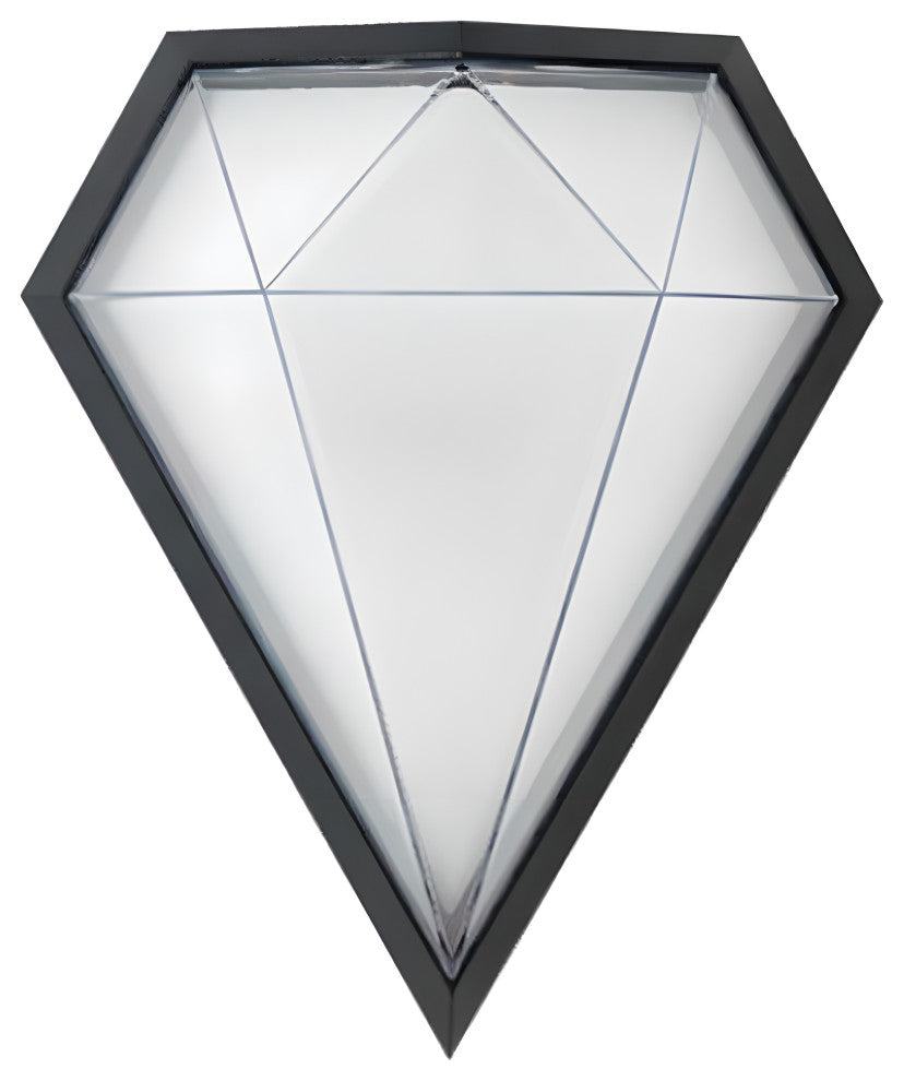 Outdoor Waterproof Diamond Shape Colorful Light LED Wall Lamp For Garden, Green