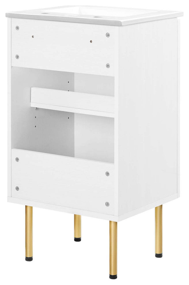 Chaucer 18" Bathroom Vanity - White White