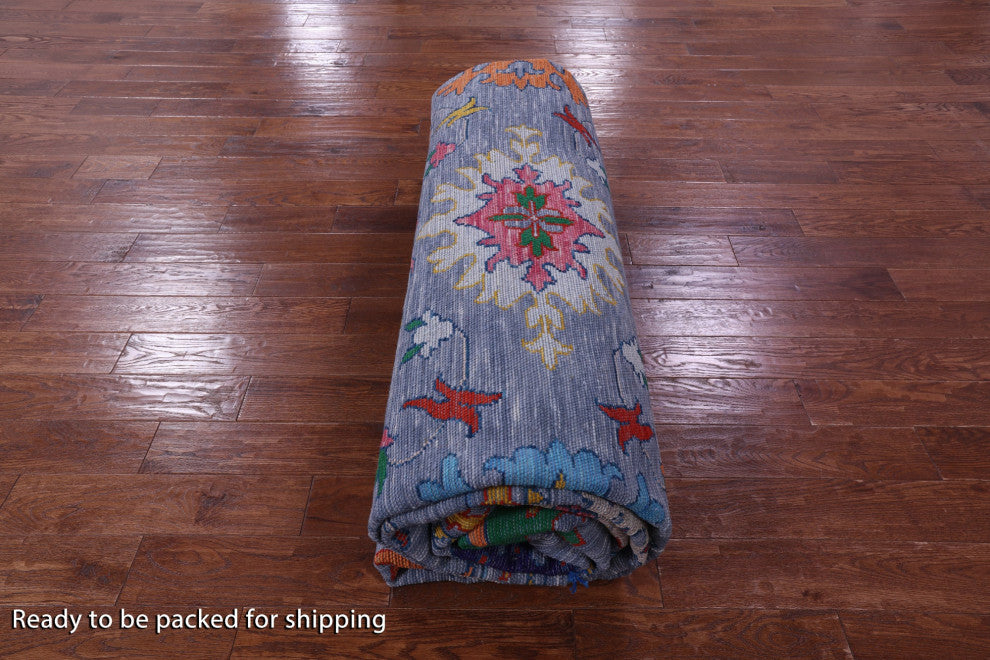 Turkish Oushak Handmade Wool Rug 12' 2" X 14' 9" - Q14932