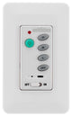 Three Speed Wall Control With Receiver Non-Reversing, Fan Speed and Light, White