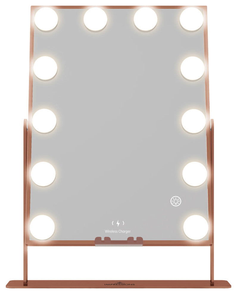 Hollywood XL Tri Tone LED Makeup Mirror, Rose Gold