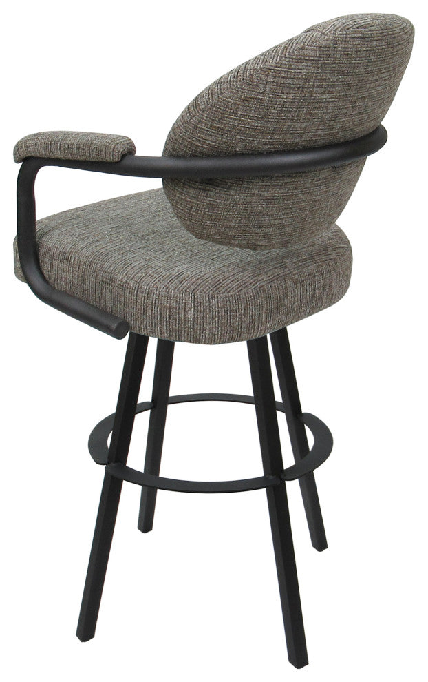 Swivel Metal Bar Stool M-70 Warren Base, Jetty June/Gray, 34"