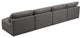 Plush Velvet / Down Standard Comfort Modular Sofa, Gray, 4-Piece: 4 Armless Chair