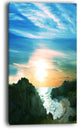 "White Waters Among Beach Hills" Seashore Canvas Print, 20"x40"