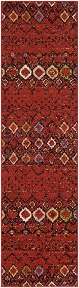 Safavieh Amsterdam Ams108D Rug, Terracotta/Multi, 6'7"x9'2"