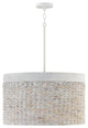 Capital Lighting, 343942HW, 24"Wx14"H 4-Light Drum Pendant