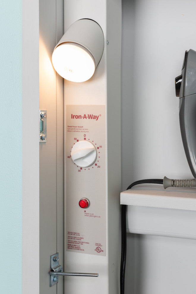 Premium Swivel Electric Ironing Center, Raised White Door