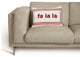 Stripe Boucle Fa La La Embroidered Pillow