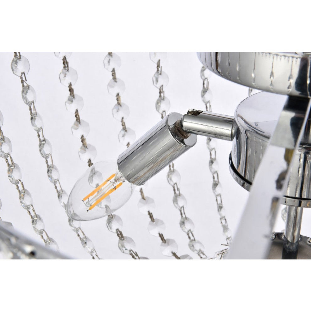 Elegant Lighting Kylie 3-Light Flush Mount Chrome