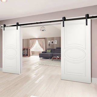Slab Door Panel / Mela 7001 Matte White / Finished Doors, 32" X 80"