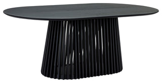 Pasadena Echo 5-Piece Oval Dining Set, Black Oak Finish Walnut Finish Chairs