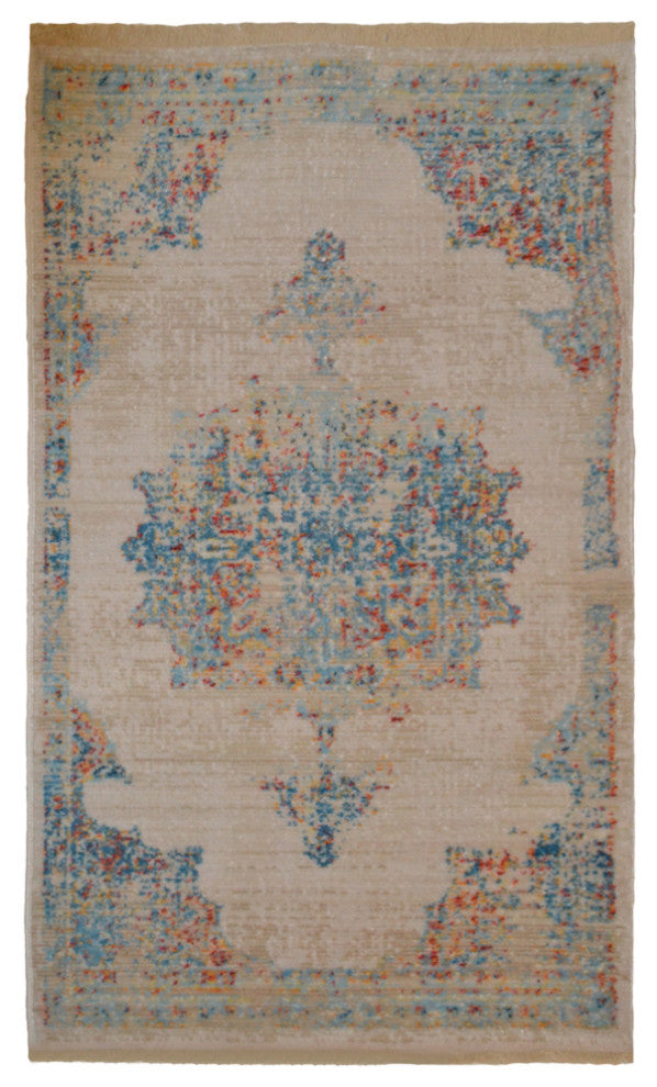 Machine Made Polyester Durable Indoor Outdoor Washable Oriental Pattern Footmat