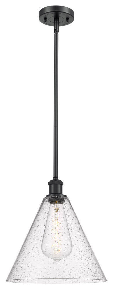Innovations 516-1S-BK-GBC-124-LED 1-Light Mini Pendant, Matte Black