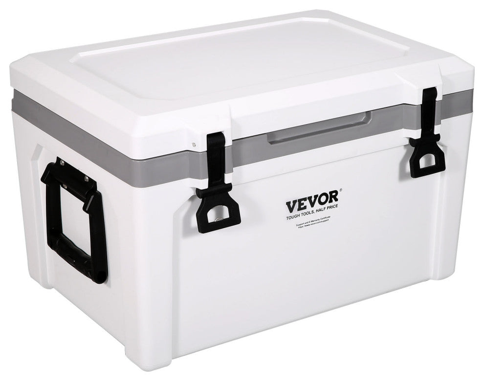 VEVOR Hard Cooler Insulated Portable Cooler Ice Chest, 52 Quart 50-Can Capacity