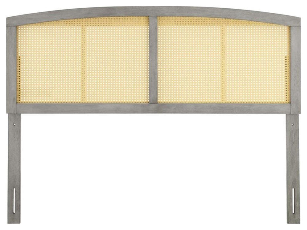 Halcyon Cane Queen Headboard-Gray