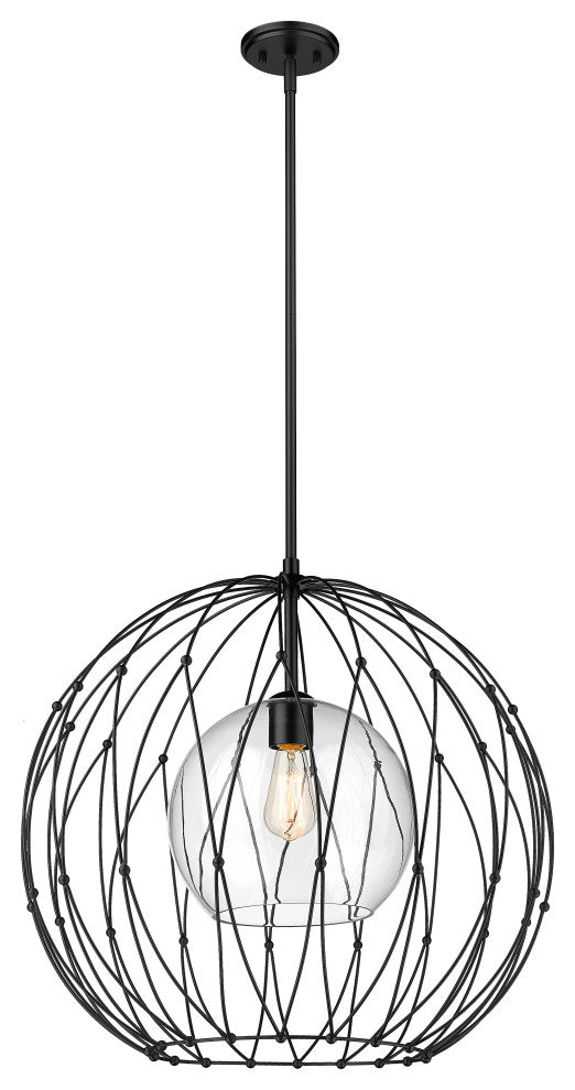 Zlite 1940P24-MB 1-Light Pendant, Clear