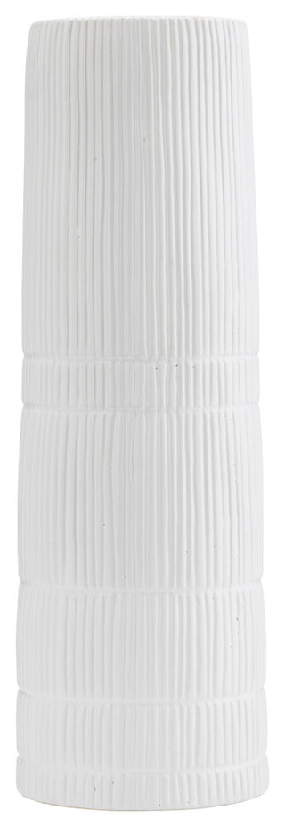 Ceramic 18"H Lined Cylinder Vase, White