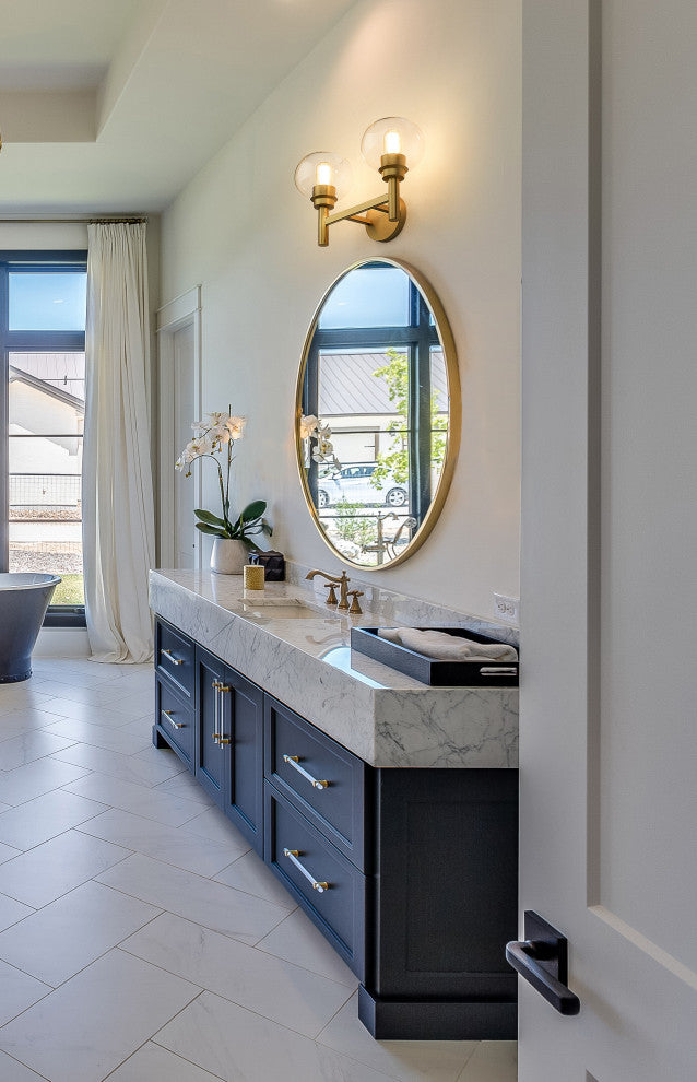 Zlite 7502-2V-BG 2-Light Vanity, Clear